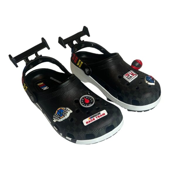 Crocs Nascar Classic Clog New With Charms Racing Jibbitz Size M8 / W 10 NWT - Picture 4 of 8